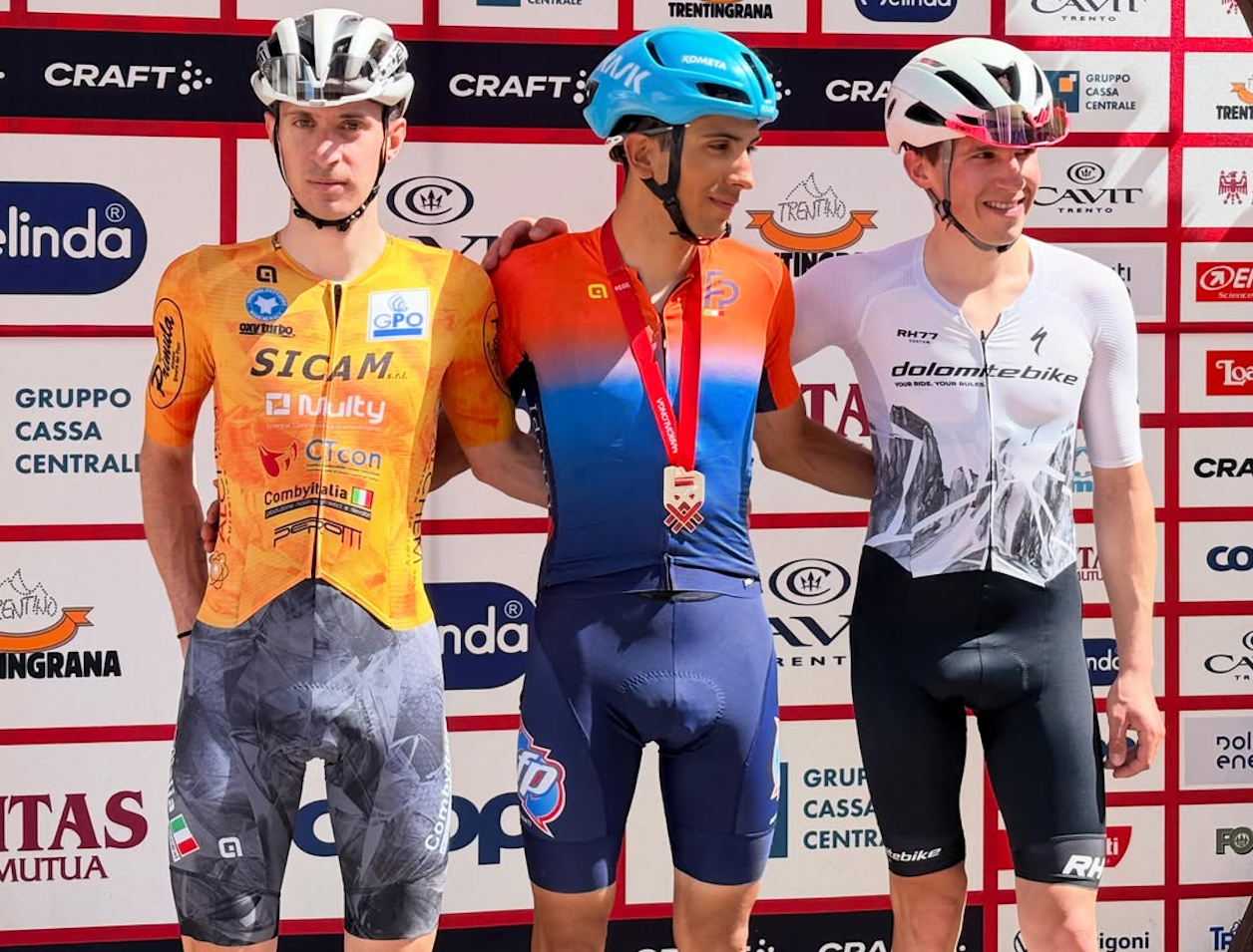 The Mediofondo men’s race belonged to Lorenzo Zumerle, who powered to victory in 2:26:48