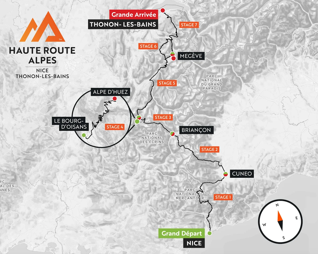 The 7-day Houte Route takes place Sunday, August 23rd to Saturday, August 29th, 2026