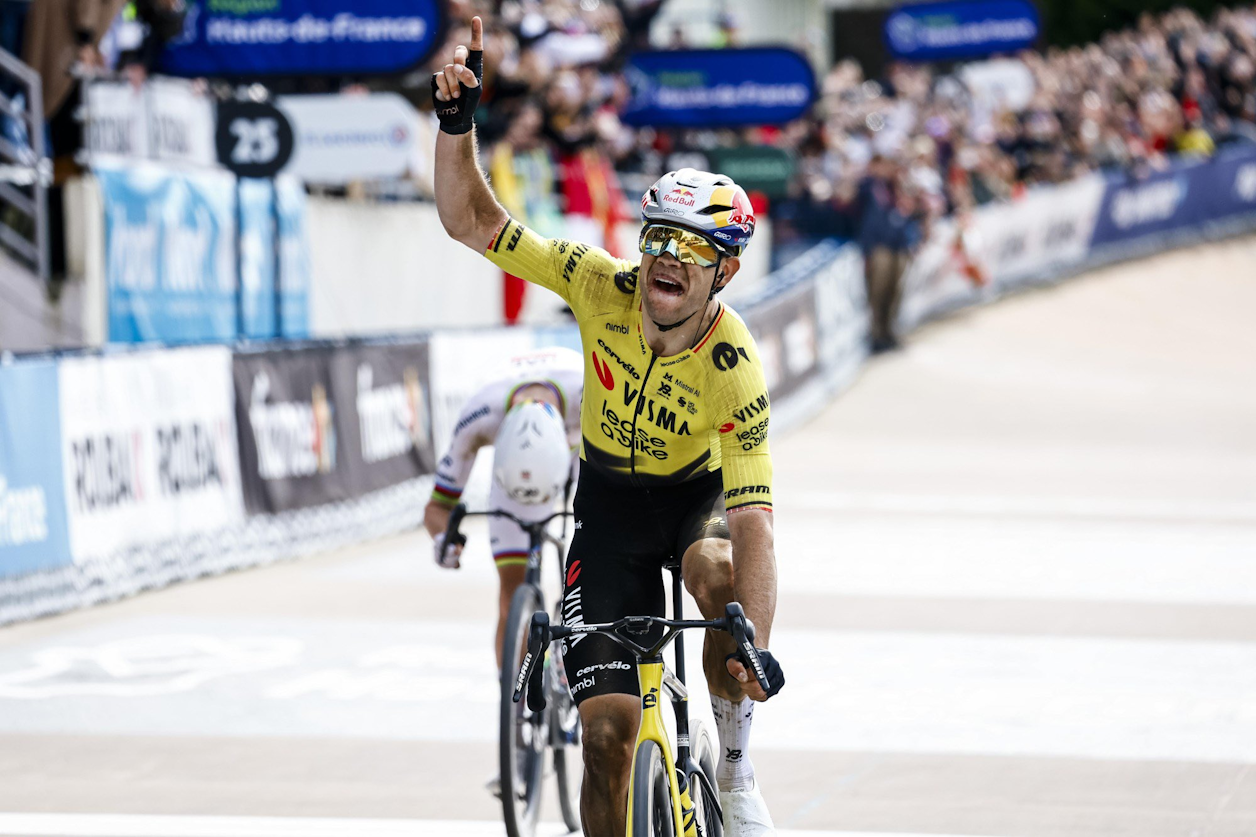 Wout Van Aert outsprints Tadej Pogacar to win 2026 Paris-Roubaix