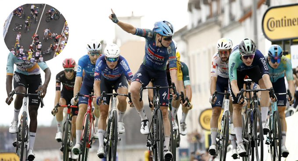 Merlier claims third Tour de France stage win in crash-hit sprint finish