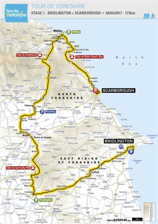 2017 Tour de Yorkshire STAGE ONE: 173km –THE COAST AND WOLDS