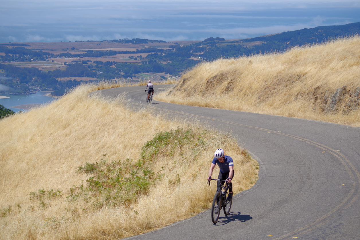 The Mt. Tam route trades miles for elevation.