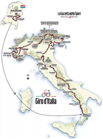 2016 Giro dItalia Stage Map