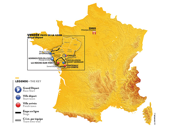 Possible opening stages of the 2018 Tour de France