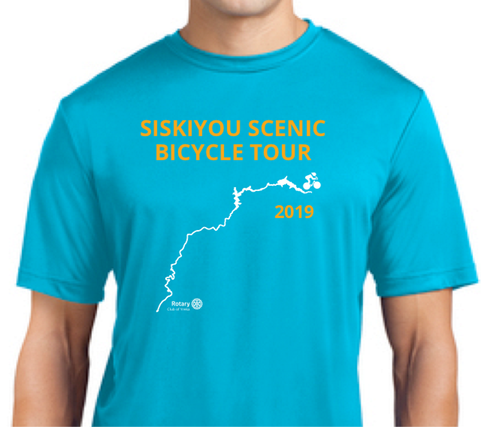 The T-shirt features the lakes and rivers involved in the ride. 