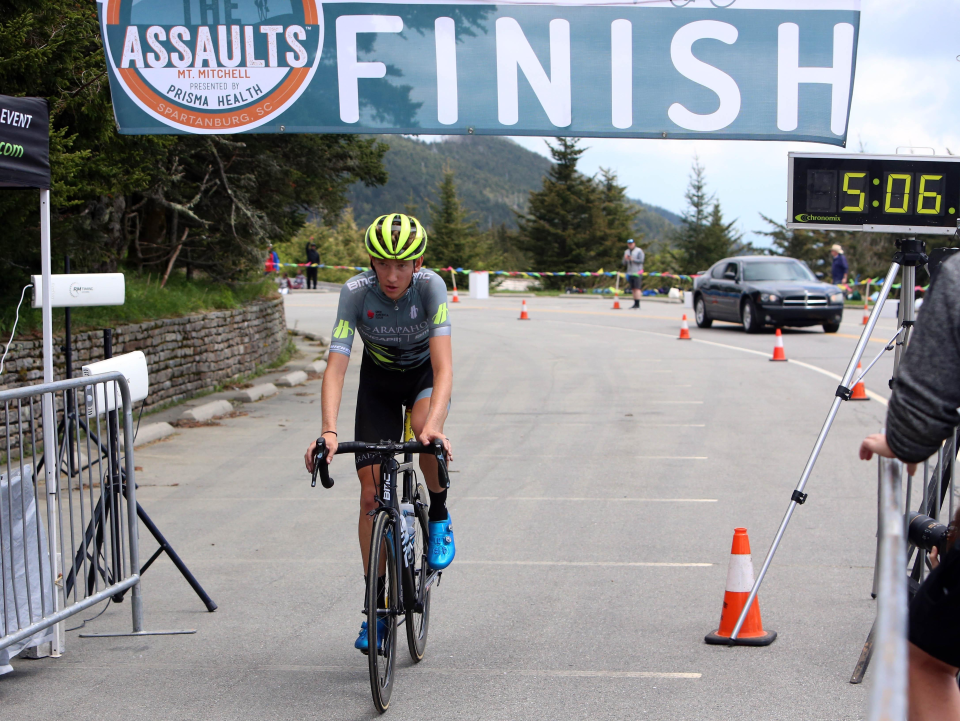 UNC Charlotte freshman first to finish the Assault on Mt. Mitchell