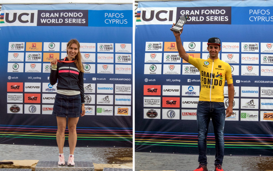 Andreas Miltiadis won the 2019 Skoda Cyprus GranFondo for the 3rd consecutive year, by winning all three stages this year! Alina Mylka was the winner in women's race.
