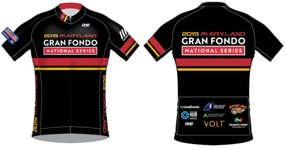 Gran Fondo Maryland Apparel is available for purchase