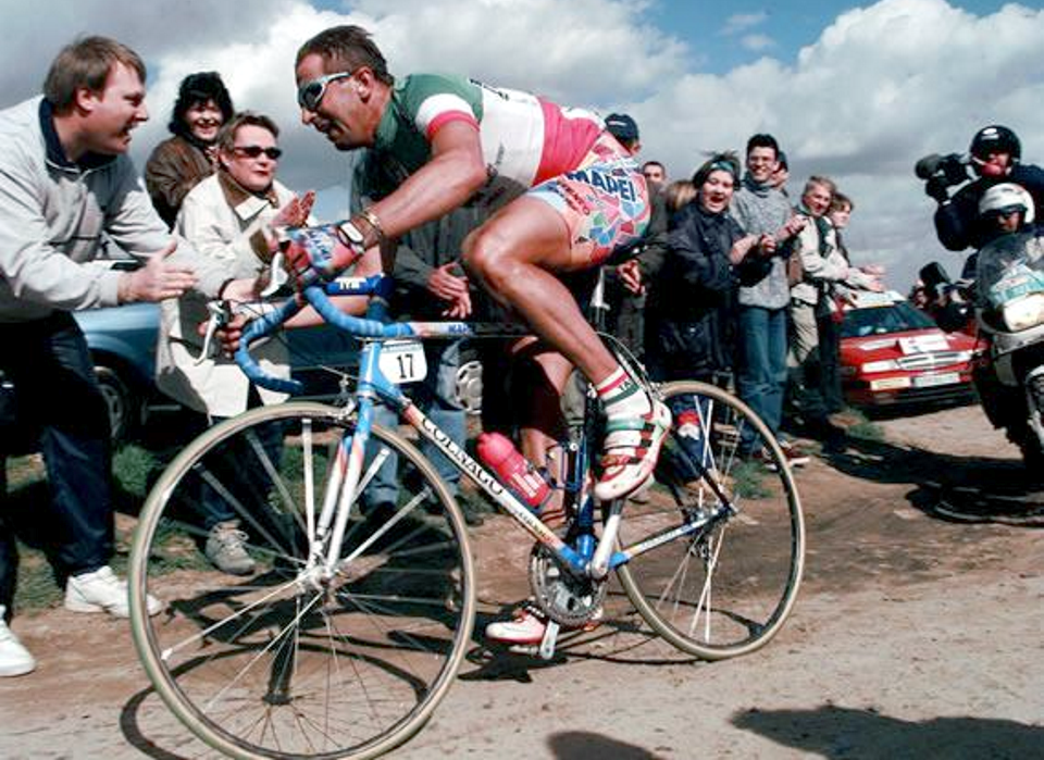 Andrea Tafi training hard for his dream to race Paris-Roubaix once again