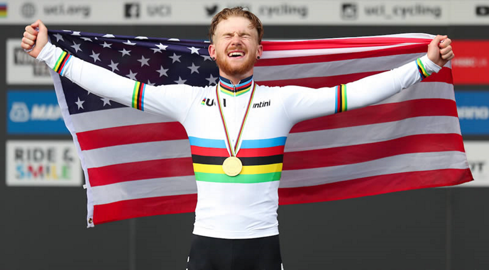 American Quinn Simmons Solos to Junior Men’s UCI World Championships Road Race Title