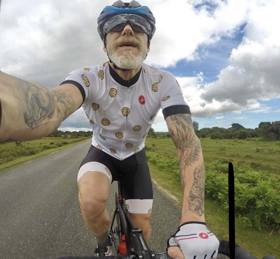 Fans got onto social media with pictures of themselves at cycling in their Cookie Fondo kit after donating