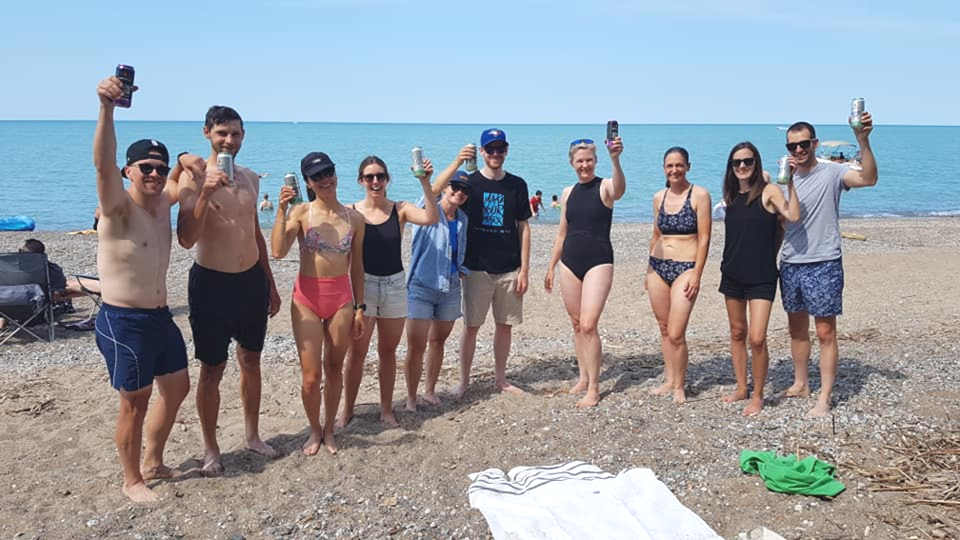 You can cool off with a refreshing swim in Lake Huron prior to relaxing to live music, while enjoying a well-deserved beer or soft drink along with some very tasty food.