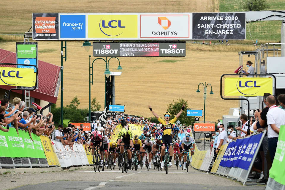 Wout Van Aert wins opening uphill stage at the Dauphine