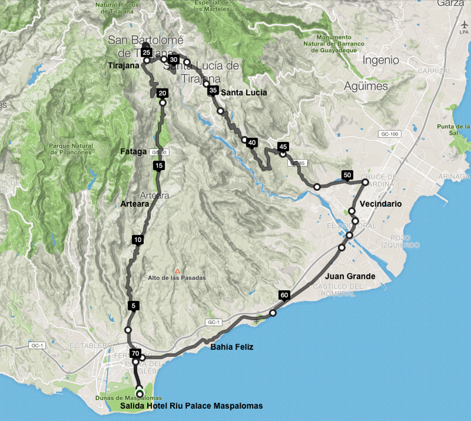 The second stage is 75kms with a timed 22km climb of Peublo Tunte, 825m of climbing at an average of 4%.
