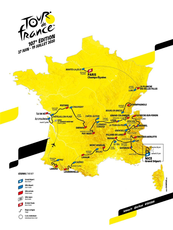Tour de France 2020 Map
