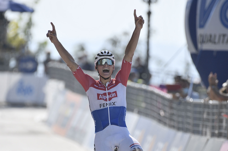 Van der Poel takes stage 7 in nail-biting finish at Tirreno-Adriatico