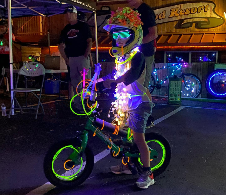 Photo: First runner up for the 2021 Glow Ride - Mr Donovan won a $300 gift certificate to Get Boards!