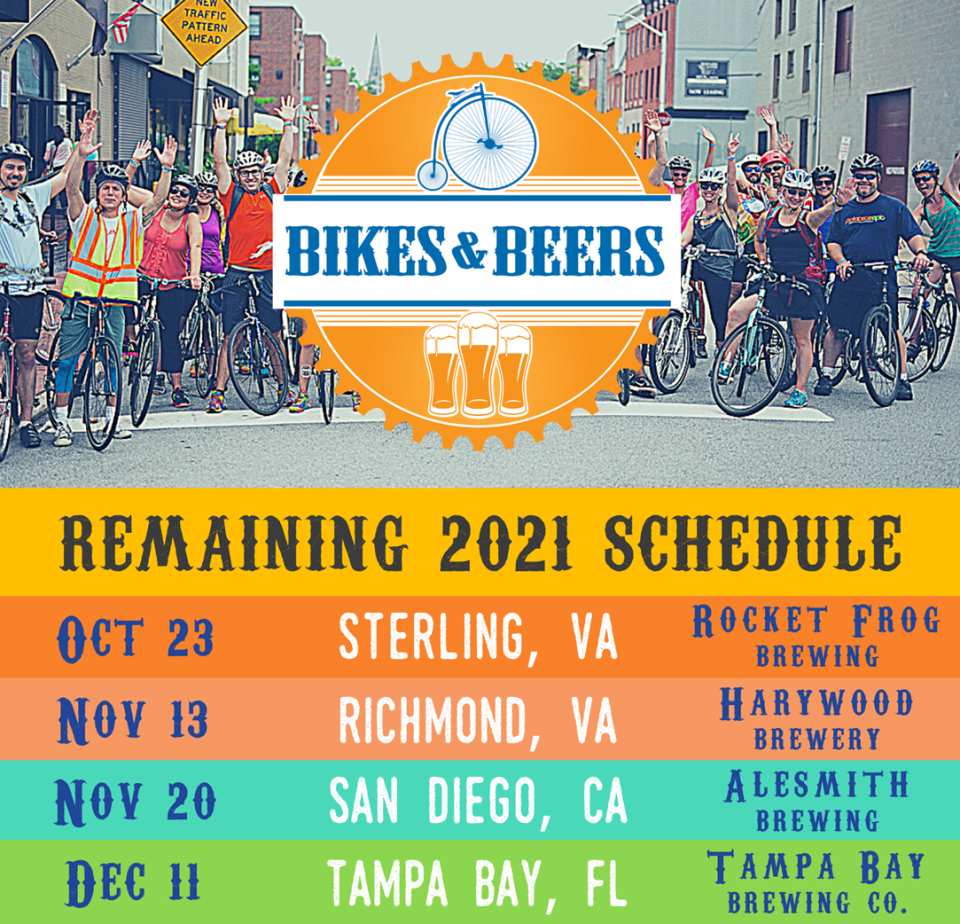 Remaining 2021 Bike & Beers Calendar