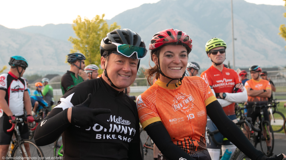 Photo: Smiles for miles: thousands of cyclist’s line up for an early start in Logan, Utah