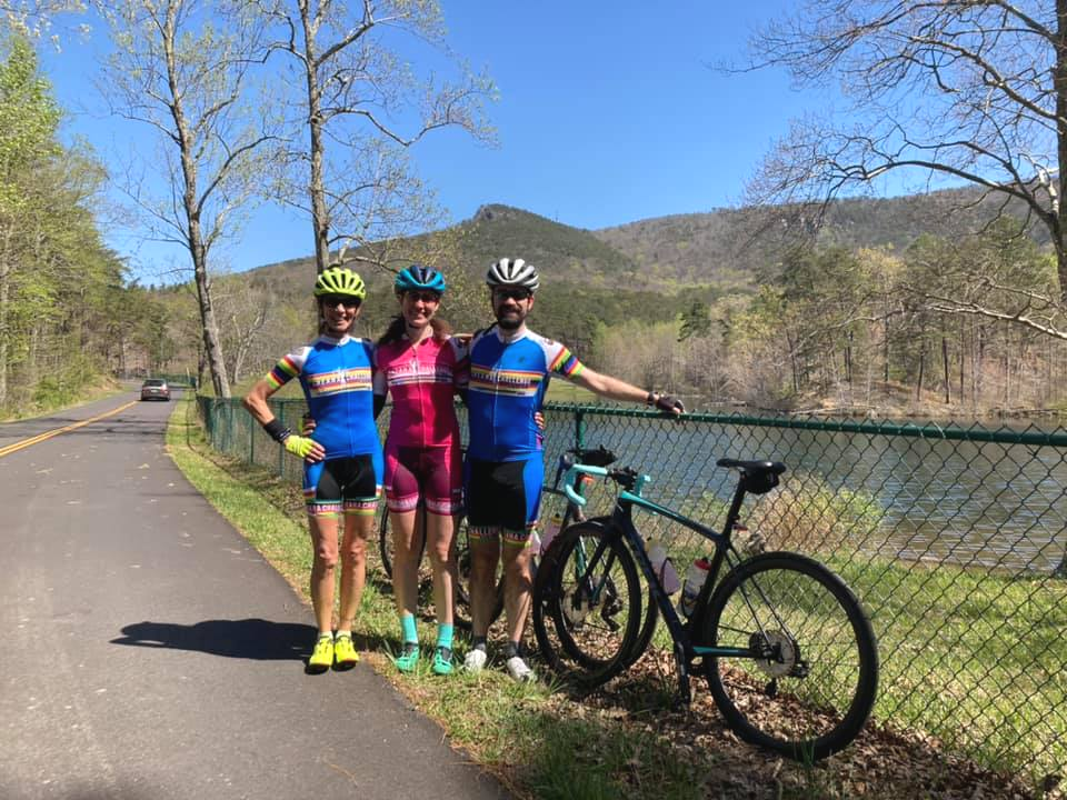 Lead Organiser Brooke Nelson (left) with Jessie Nelson (middle) and Drew Nelson (right) 