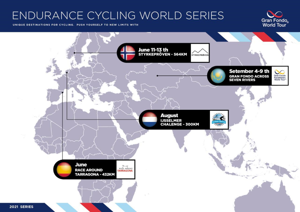 2021 Endurance Gran Fondo World Tour® Series Calendar
