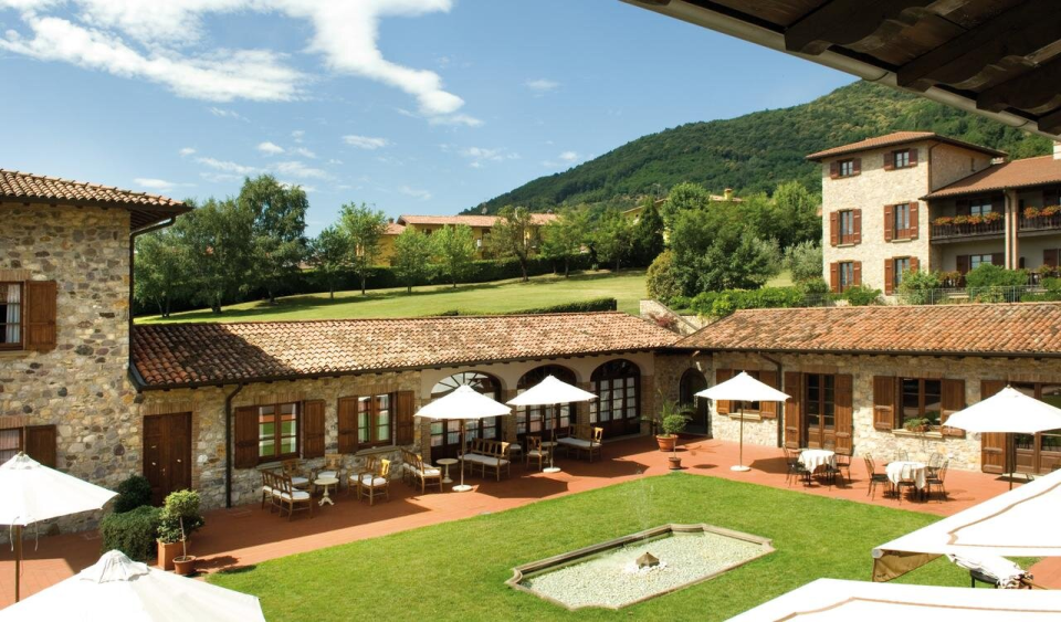 Your stay is at the four star Relais Franciacorta, a restored farmhouse set in beautiful green countryside