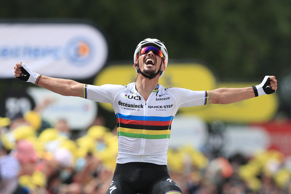 World Champion Julian Alaphilippe wins opening uphill stage of the Tour de France