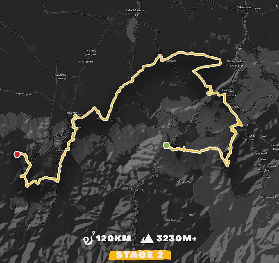 Stage 2 - 121km, 3230m+
