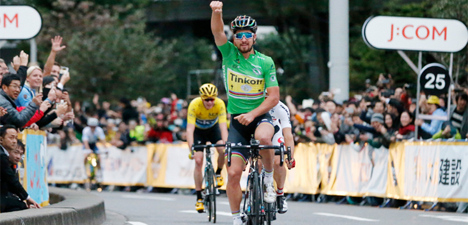 Peter Sagan outsprints Chris Froome to win Saitama Criterium