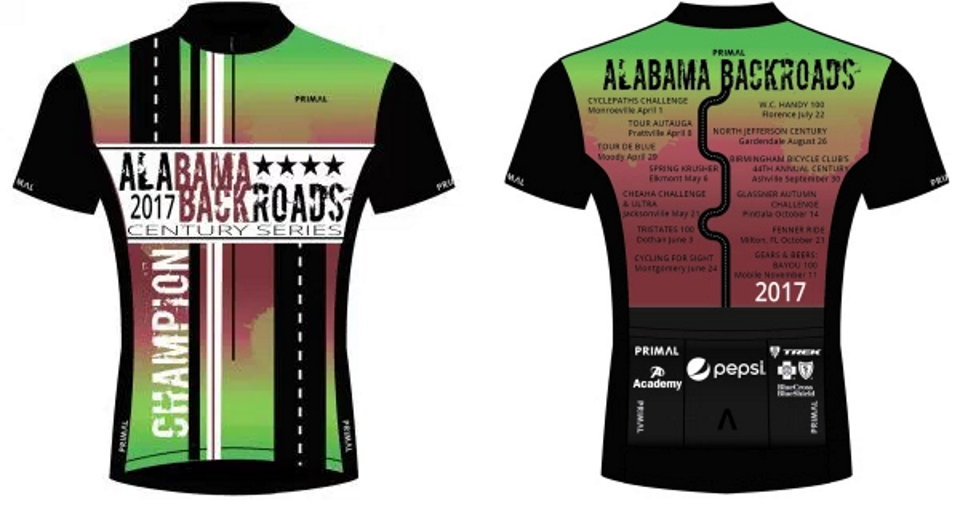 Champions jersey is awarded anyone doing 10 or more of the 100-mile routes and Champions are recognized at an annual Awards Ceremony and Banquet