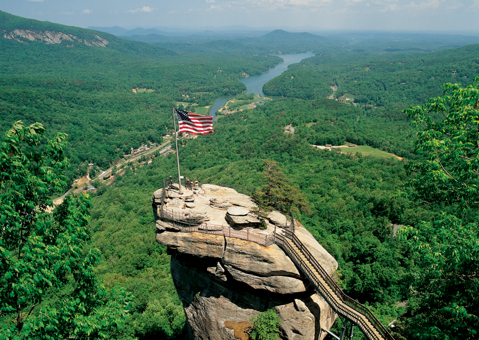 A view of Chimney Rock