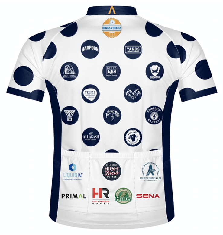 Bikes and Beers 2020 PRIMAL Jersey - Features all 2020 Brewery logos on the back!