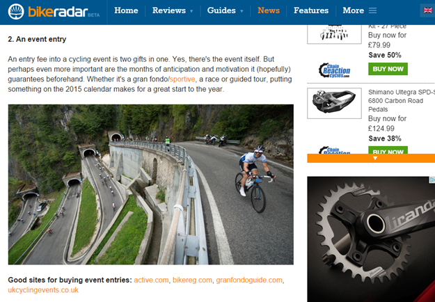 Industry Recognition for Gran Fondo Guide