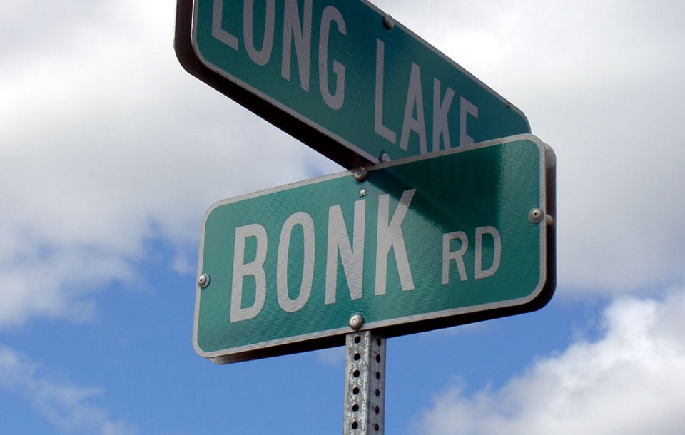 Avoid taking a cycle down Bonk Road!