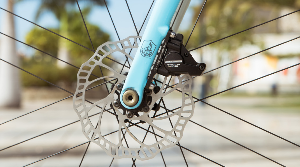 March 19, 2016 Campagnolo Unveils “Campy Tech Lab” Hydraulic Road Disc Brakes