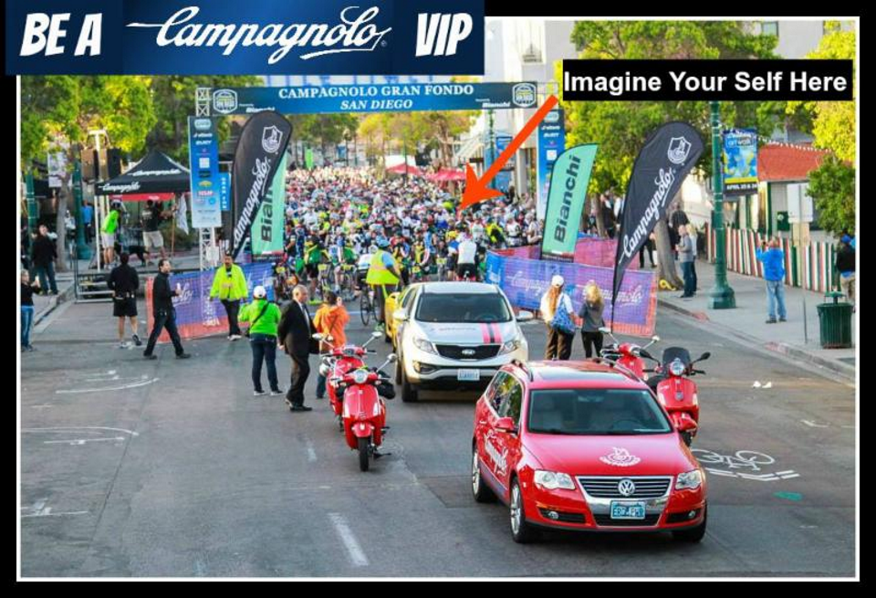 Campy VIP Corral and Save $10 off at Campagnolo Gran Fondo San Diego