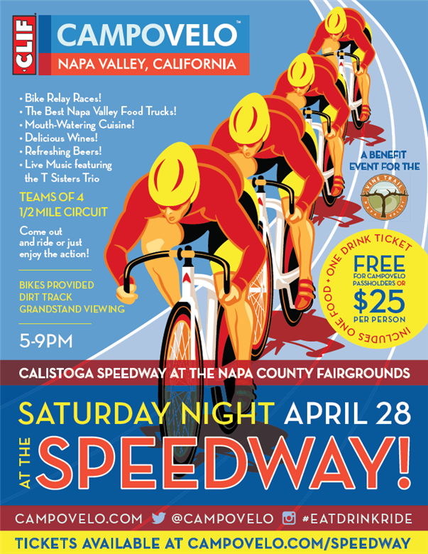 Calistoga Speedway to Switch from Cars to Bicycles for One Amazing Night in April