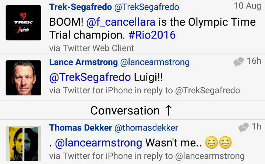 Lance Armstrong insinuates that Cancellara is doping