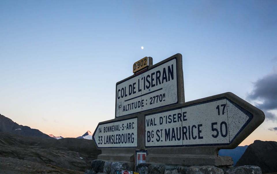 Tackling Europe's highest road pass, the 2,764m high Col de L'Iseran