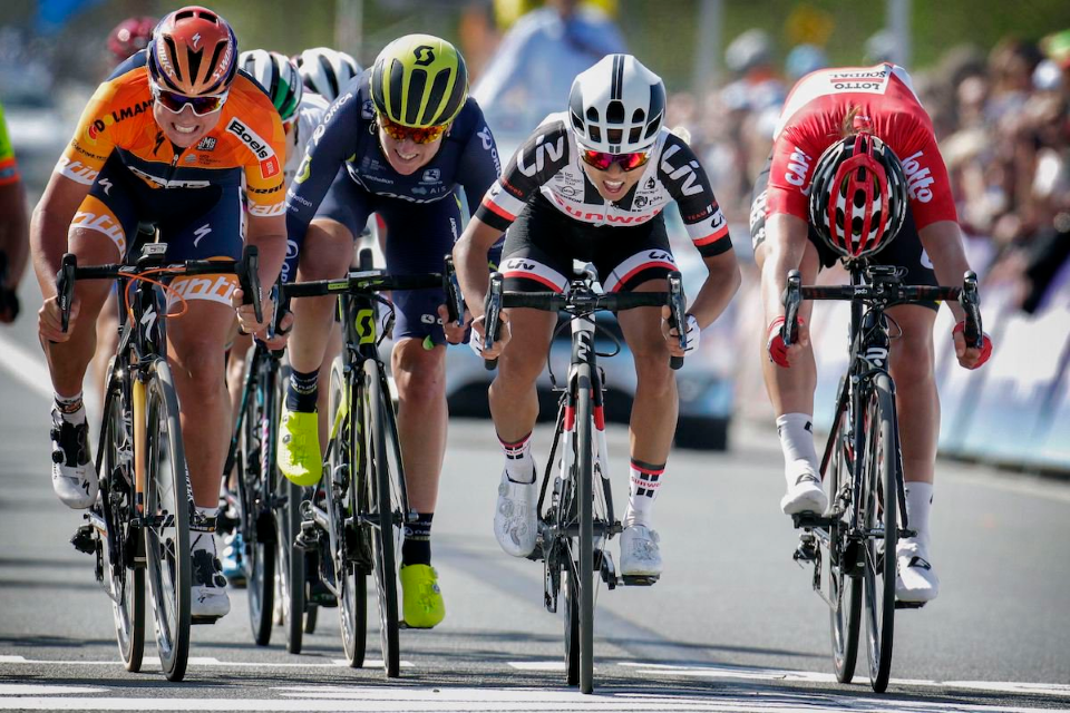 USA's Coryn Rivera became the First American to win the Tour of Flanders