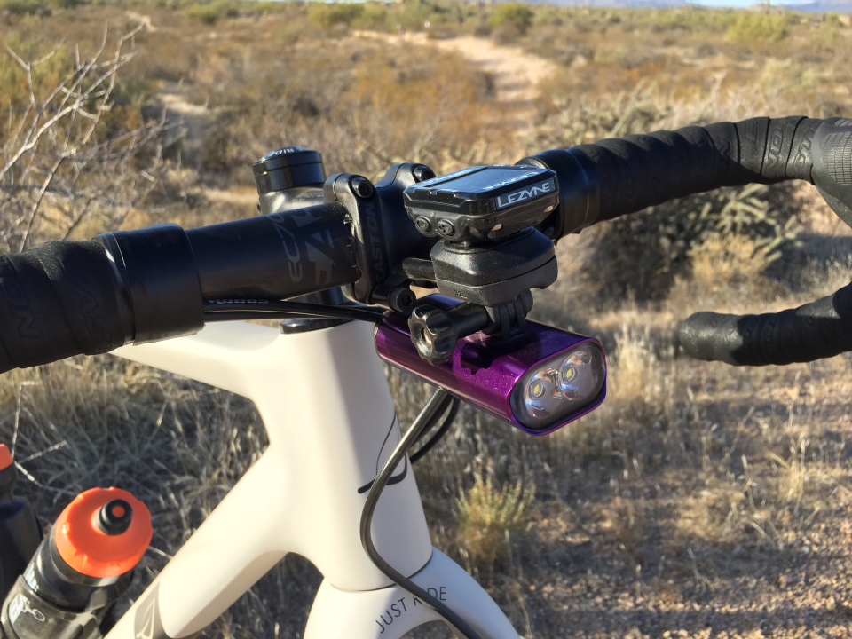 Neil recommends running Femto Drive lights by Lezyne - small and light