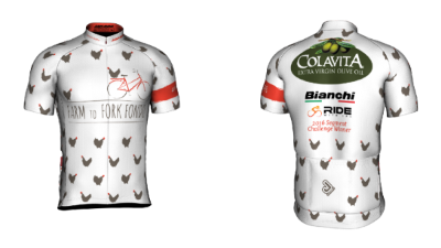 Mark Toques and Sara Rauschenberg win the custom Chicken Polka-Dot Jersey by Jakroo USA with their names on the collar!!