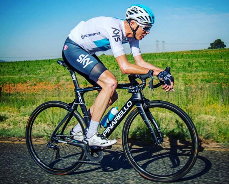 The four-time Tour de France champion has been racking up massive training miles in the warmer climate of Johannesburg, South Africa