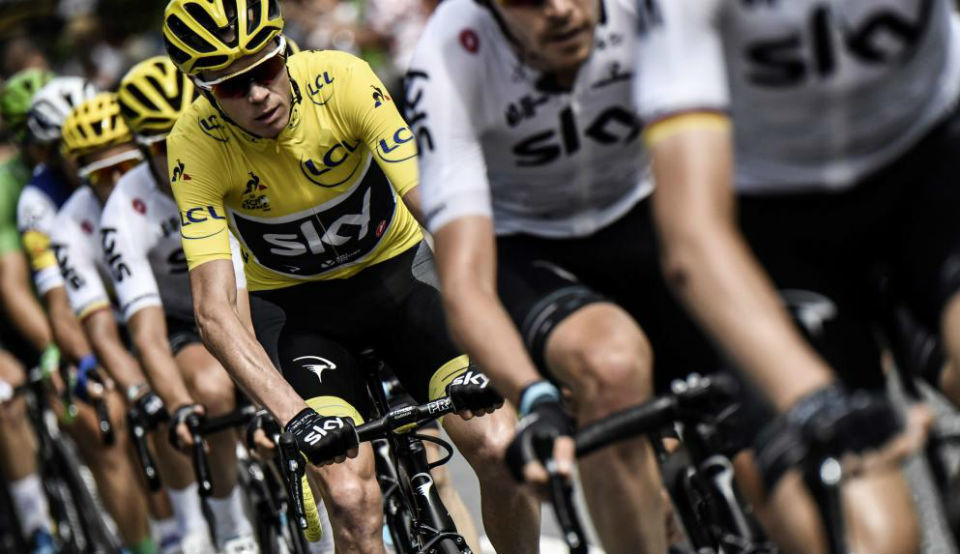 Chris Froome wore the Tour de France yellow jersey for the 50th time