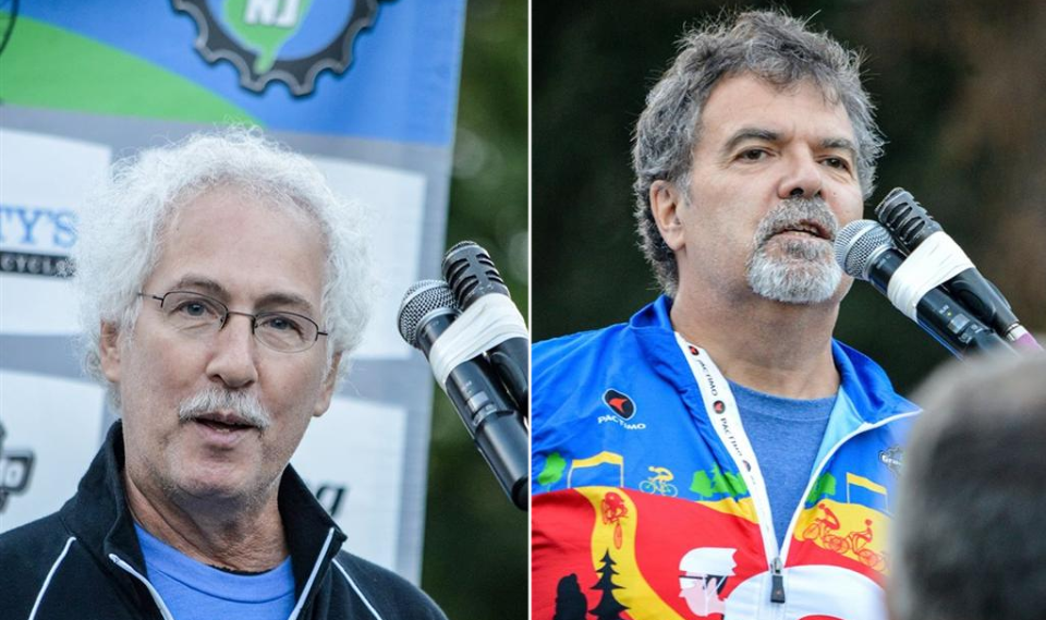 Photo: Left: Marty Epstein, Founder of Gran Fondo NJ and Right: Bill Ruddick, Executive Director, Gran Fondo NJ