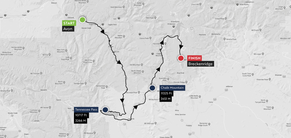 Stage 5: Avon to Breckenridge  Wednesday, June 27, Distance: 94.1 miles
