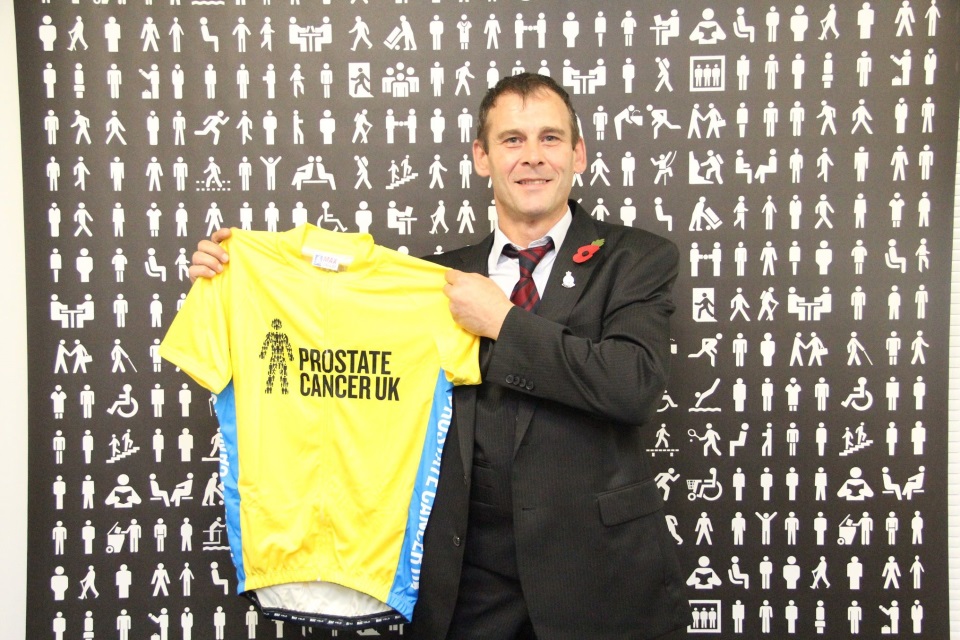 Ian was awarded one of only two much coveted and unpurchasable 'Yellow Jerseys' from Prostate Cancer UK