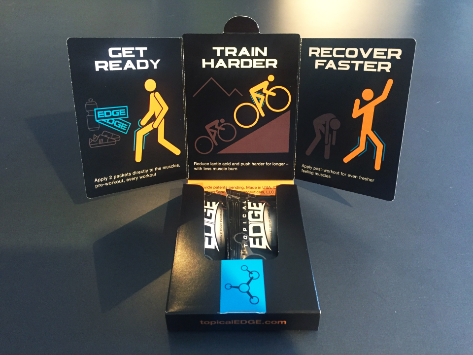 Topical Edge is the first and only sports lotion that is clinically proven to help you train harder and recover faster with less muscle soreness.