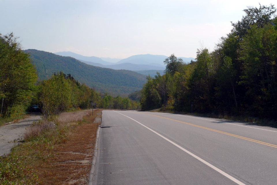 Cresting the Kinsman Notch Climb