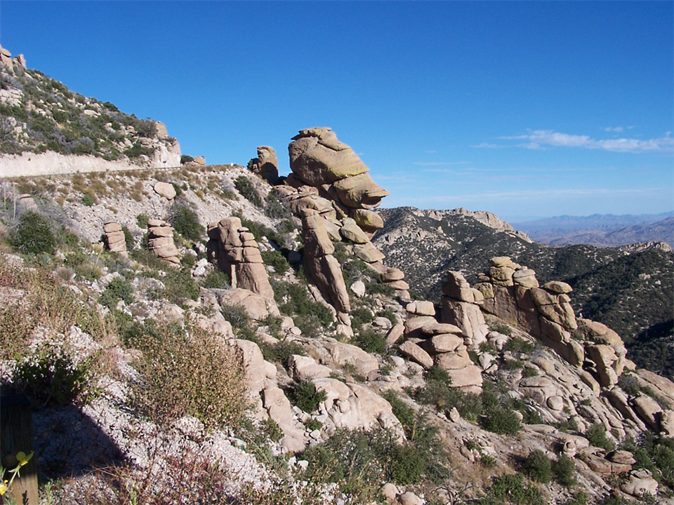 Coming Into View - the Desert Below on the Higher Slopes of Mount Lemmon